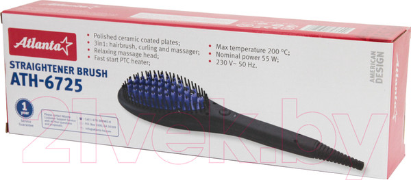 Изображение товара Расческа-выпрямитель Atlanta ATH-6725 (синий)