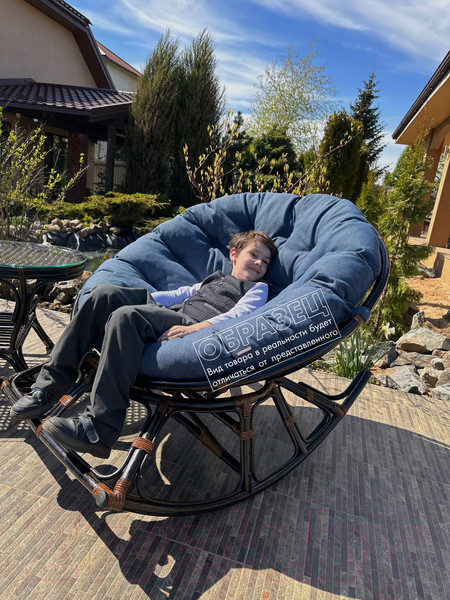 Изображение товара Кресло-качалка Мир Ротанга Papasan 23/01D (шоколадный/коричневый)