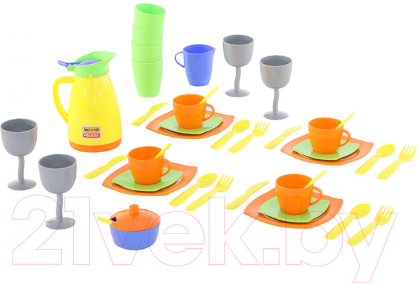 Изображение товара Набор игрушечной посуды Полесье Праздничный / 71514