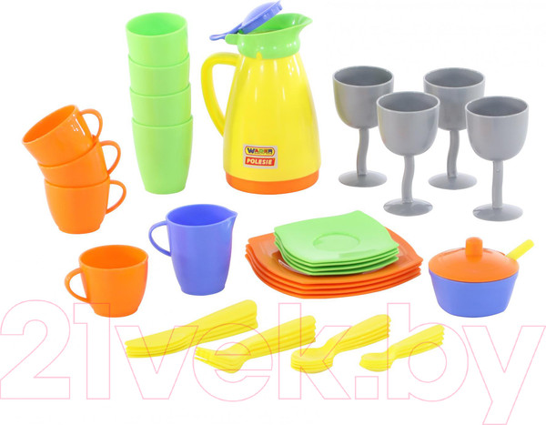 Изображение товара Набор игрушечной посуды Полесье Праздничный / 71514