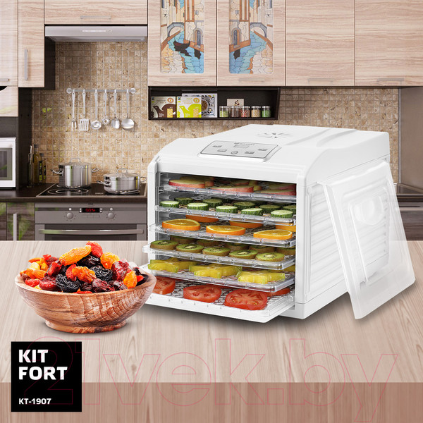 Изображение товара Сушилка для овощей и фруктов Kitfort KT-1907