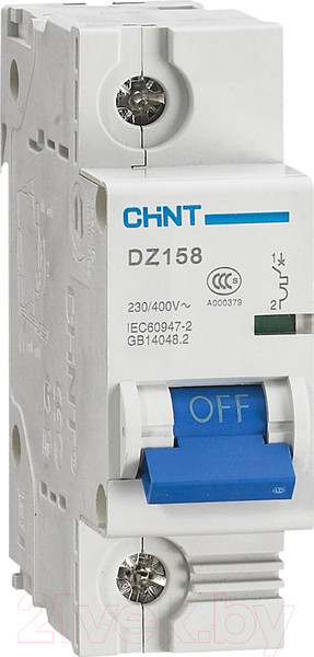 Изображение товара Выключатель автоматический Chint DZ158-125H 1P 100A 10kA (8-12In) / 158087