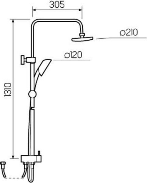 Изображение товара Душевая система РМС SL80-003-5