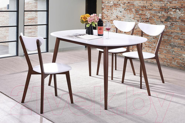 Изображение товара Обеденный стол Tetchair Max (белый/натуральный)