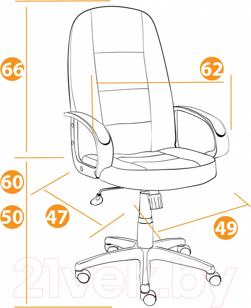 Изображение товара Кресло офисное Tetchair СН-747 флок (коричневый)