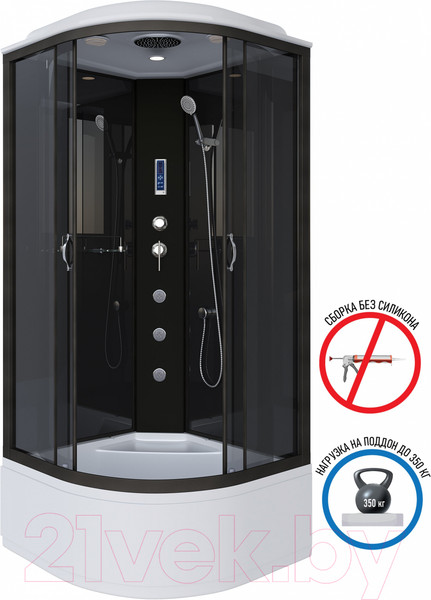 Изображение товара Душевая кабина Niagara NG-6508-14F 90x90x215 (тонированное стекло/черный)