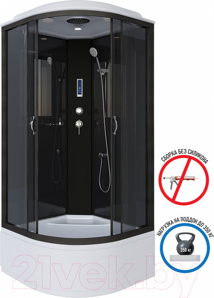 Изображение товара Душевая кабина Niagara NG-6508-14P 90x90x215 (тонированное стекло/черный)