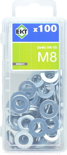 Изображение товара Шайба ЕКТ М8 DIN125 / B008431 (100шт, цинк)