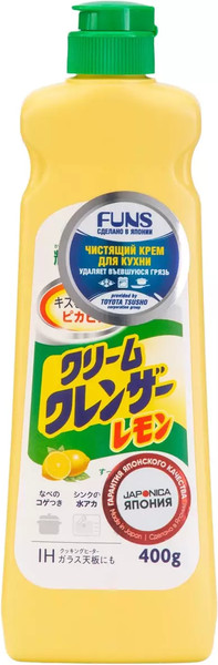 Изображение товара Чистящее средство для кухни Funs Крем чистящий С ароматом лимона (400мл)