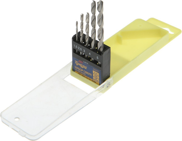 Изображение товара Набор сверл Tundra HSS по металлу цилиндр. хвостовик 1.5 2.5 3 4 5мм / 1119691 (5шт)