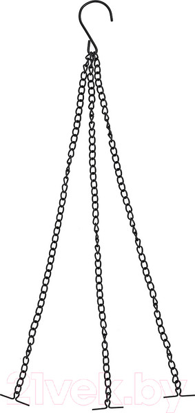 Изображение товара Держатель для кашпо BOTANICA Металлический для подвесного кашпо (45см, с усиками, серебристый)