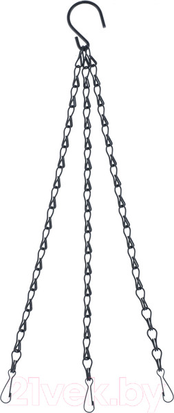 Изображение товара Держатель для кашпо BOTANICA Металлический для подвесного кашпо (45см, с карабином, серебристый)