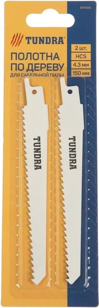Изображение товара Набор пильных полотен Tundra Для сабельной пилы HCS 125/150x4.3мм / 6117009 (2шт)