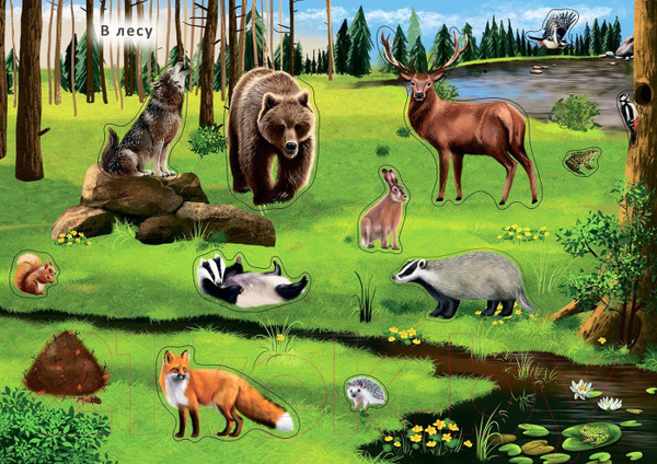 Изображение товара Развивающая книга Робинс Наклейки с заданиями. Мои первые животные