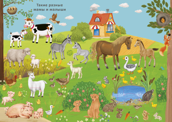 Изображение товара Развивающая книга Робинс Наклейки с заданиями. Такие разные животные