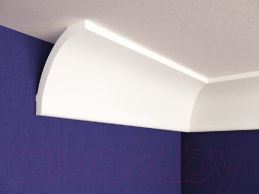 Изображение товара Плинтус потолочный SOLID C26/70 Экструдированного пенополистирола (68x60x2000мм, белый)