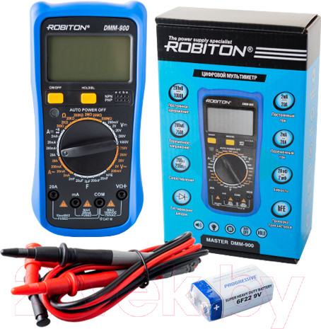 Изображение товара Мультиметр цифровой Robiton Master DMM-900 BL1 / БЛ13357