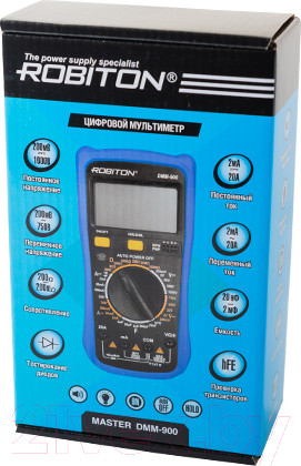 Изображение товара Мультиметр цифровой Robiton Master DMM-900 BL1 / БЛ13357