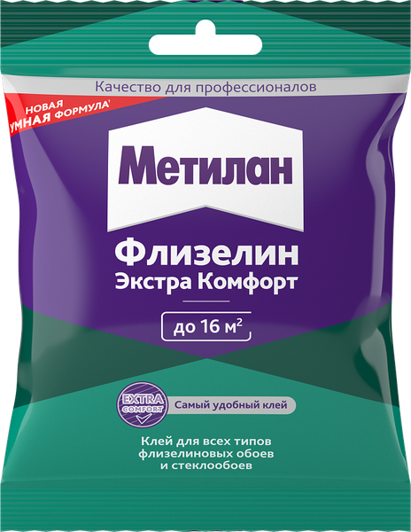Изображение товара Клей для обоев Metylan Флизелин Экстра Комфорт (90г)