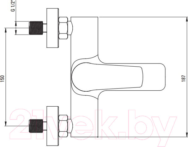 Изображение товара Смеситель Deante Tubo BUT 010M