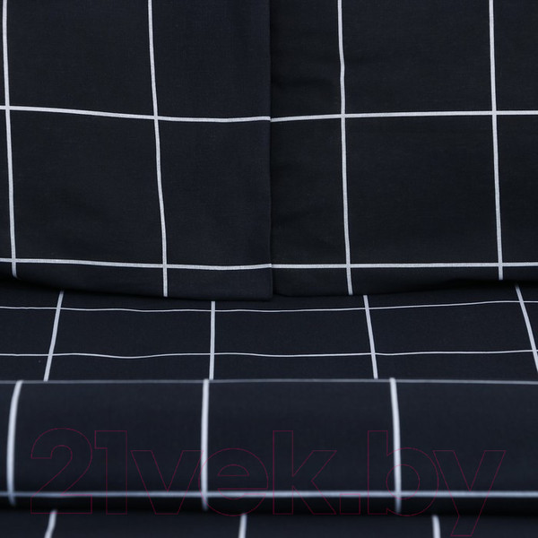 Изображение товара Комплект постельного белья Этель Клетка / 9355712 (черный)