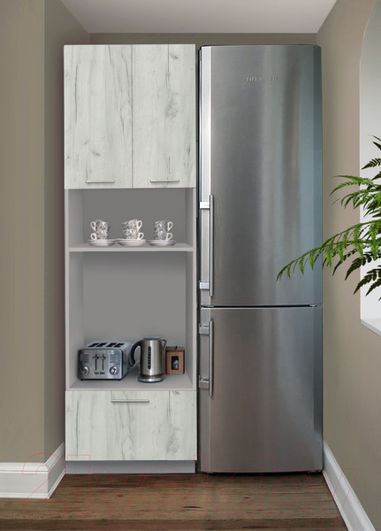 Изображение товара Шкаф-пенал кухонный Артём-Мебель 600мм СН-114.147 (ДСП дуб крафт белый)