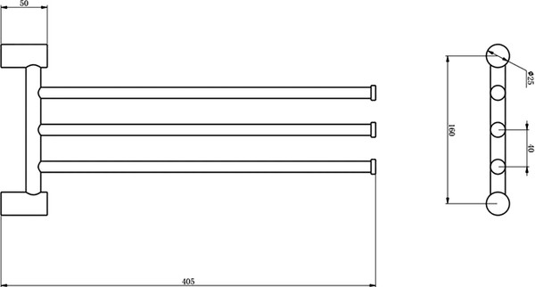 Изображение товара Держатель для полотенца Haiba HB8413-7