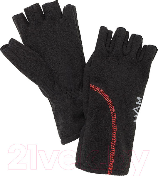 Изображение товара Перчатки для охоты и рыбалки DAM Windproof Half Finger / 76512 (L, черный)