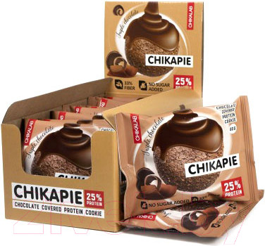 Изображение товара Протеиновое печенье Chikalab Тройной шоколад (9х60г)