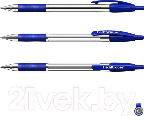 Изображение товара Ручка шариковая Erich Krause R-301 Classic Matic&Grip / 56618 (синий)