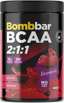Изображение товара Аминокислоты BCAA Bombbar Малина  (300г)