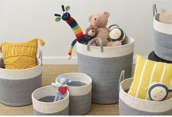 Изображение товара Корзина Bergenson Bjorn Ulrik / TL-BB-UL-CR-GR-48 (кремовый/светло-серый)