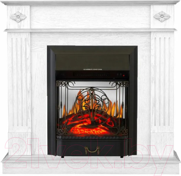 Изображение товара Каминокомплект Смолком Brighton Corner + Majestic-s Lux BL LT (бьянко белый)