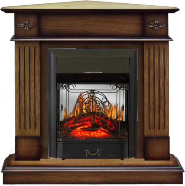 Изображение товара Каминокомплект Смолком Brighton Corner + Majestic-s Lux BL LT (дуб антик)