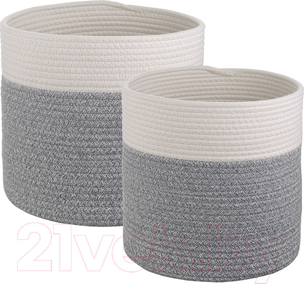 Изображение товара Кашпо Bergenson Bjorn Gerd / TL-BB-GD-CR-GR-28 (кремовый/светло-серый)