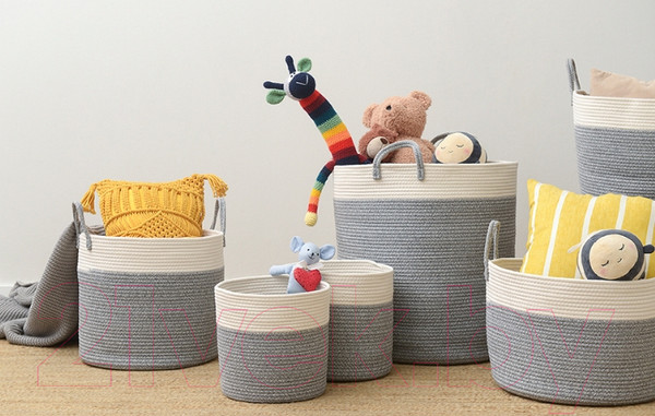 Изображение товара Кашпо Bergenson Bjorn Gerd / TL-BB-GD-CR-GR-28 (кремовый/светло-серый)