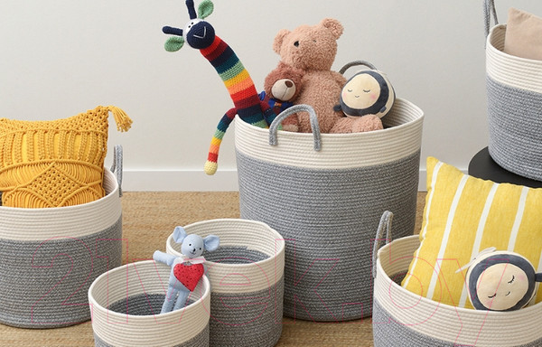 Изображение товара Кашпо Bergenson Bjorn Gerd / TL-BB-GD-CR-GR-28 (кремовый/светло-серый)