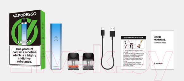 Изображение товара Электронный парогенератор Vaporesso Xros 3 Pod 1000mAh (2мл, золото)