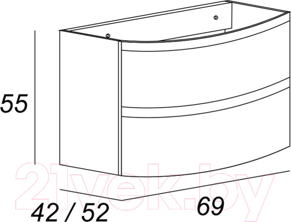 Изображение товара Тумба под умывальник Cezares Vague 54847