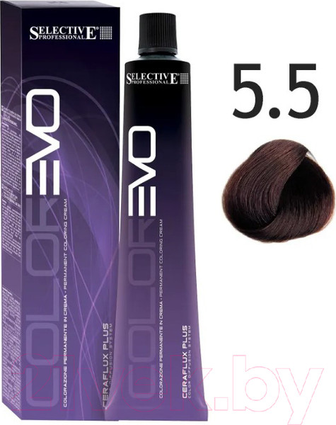 Изображение товара Крем-краска для волос Selective Professional Colorevo 5.5 / 84055 (100мл, светло-каштановый махагоновый)