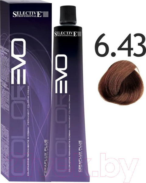 Изображение товара Крем-краска для волос Selective Professional Colorevo 6.43 / 84643 (100мл, темный блондин медно-золотистый)