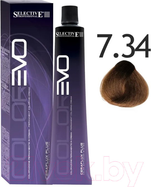 Изображение товара Крем-краска для волос Selective Professional Colorevo 7.34 / 84734 (100мл, блондин золотисто-медный)