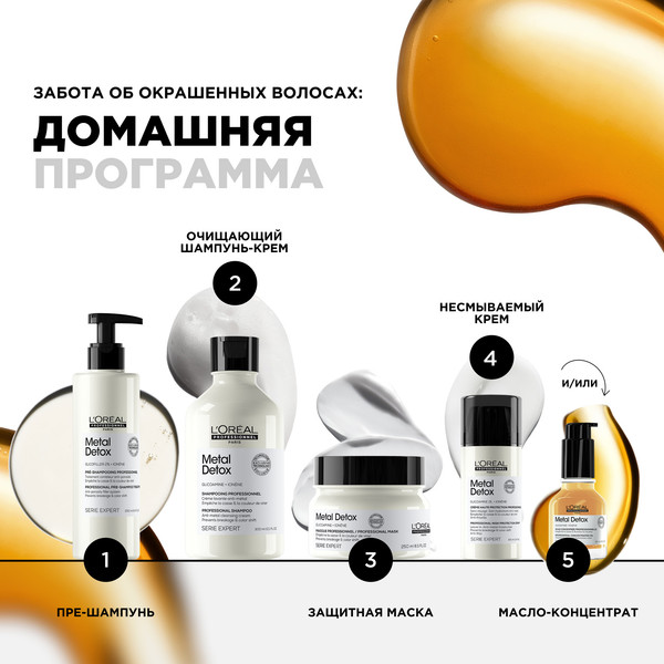 Изображение товара Масло для волос L'Oreal Professionnel SE Metal Detox Anti-Deposit Protector Concentrated Oil New (50мл)