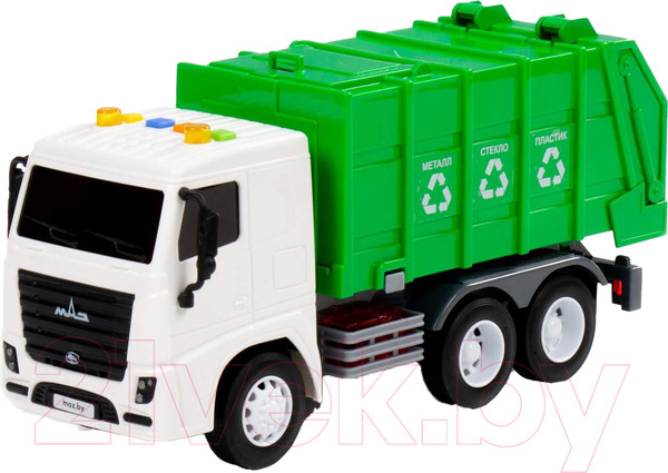 Изображение товара Автомобиль игрушечный Полесье Маз Коммунальный со звуком и светом / 94070 (инерционный)