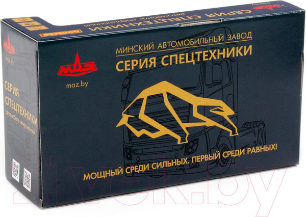 Изображение товара Автомобиль игрушечный Полесье Маз с подъемником со звуком и светом / 94025 (инерционный)