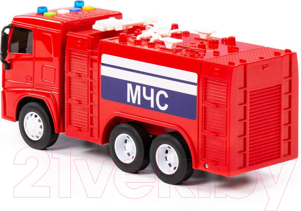 Изображение товара Автомобиль игрушечный Полесье Маз пожарный со светом и звуком / 94094 (инерционный)