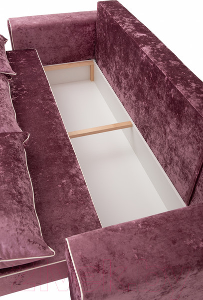 Изображение товара Диван KRONES Цезарь 4 (велюр розовый перламутр)