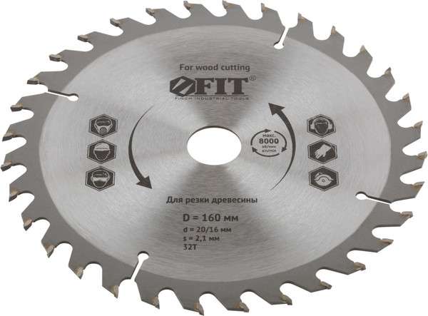 Изображение товара Пильный диск FIT Для циркулярных пил по дереву / 37729