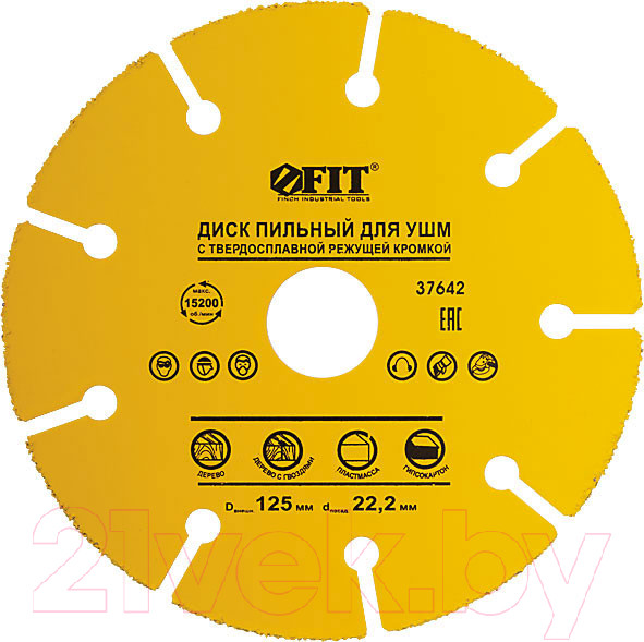 Изображение товара Пильный диск FIT Для циркулярных пил по дереву / 37641