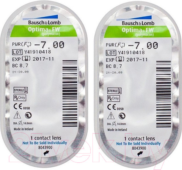 Изображение товара Комплект контактных линз OPTIMA Sph-4.25 R8.7 (4шт)